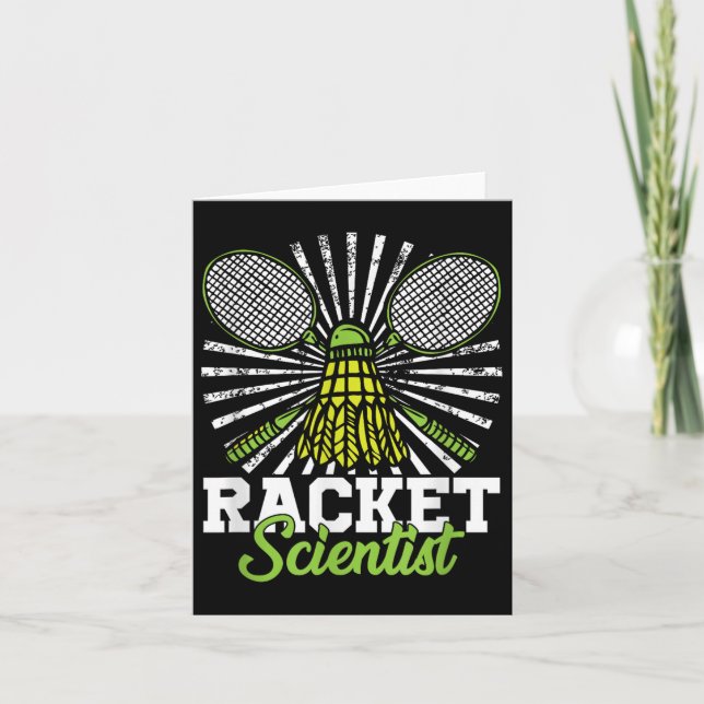 Badminton Gift Shuttle Racket Scientist Badminton Karte (Vorderseite)