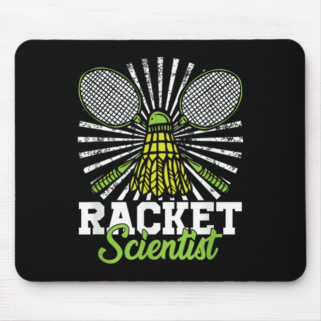 Badminton Gift Shuttle Racket Scientist Badminton Mousepad (Vorne)