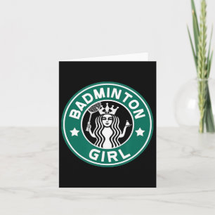 Badminton Girl for Teens on School Team Funny Karte