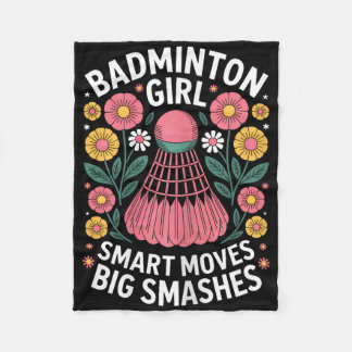 Badminton Girl Shuttle Funny Badminton  Fleecedecke