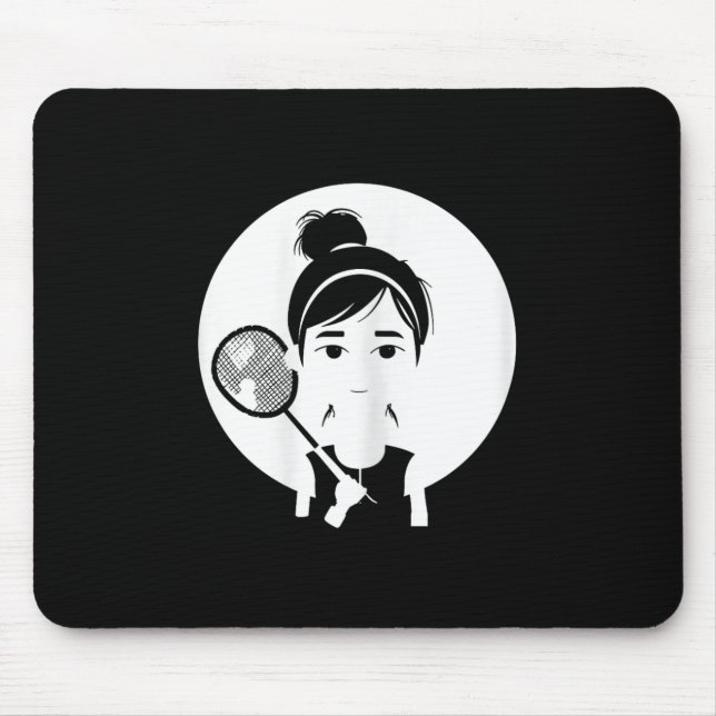 Badminton Girl Shuttle Player für Mädchen Mousepad (Vorne)