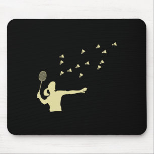 Badminton Girl Shuttle Woman Girl Shuttle Racket Mousepad