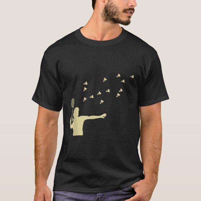 Badminton Girl Shuttle Woman Girl Shuttle Racket T-Shirt (Vorderseite)