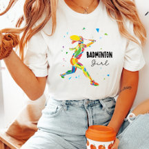 Badminton Girl Vibrant Abstract Player Graphic