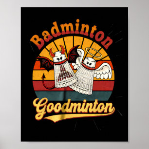 Badminton Goodminton Funny Sports Spaß Poster