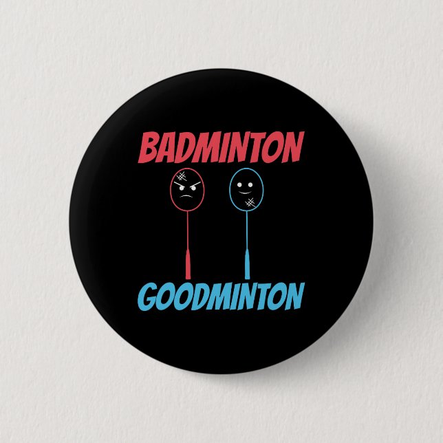 Badminton Goodminton Racket Meme Button (Vorderseite)