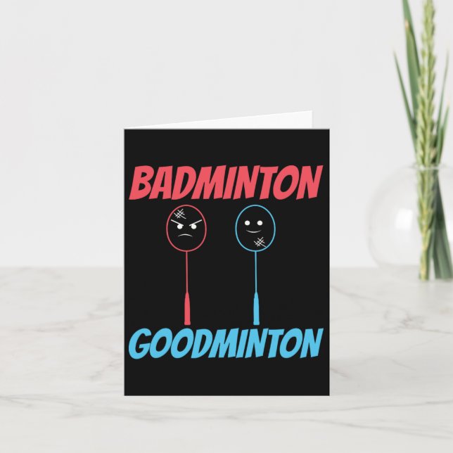 Badminton Goodminton Racket Meme Karte (Vorderseite)