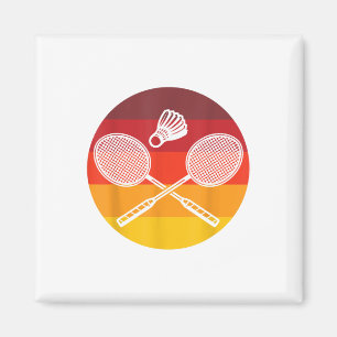 Badminton Grafik Badminton Spieler Federball Sport Magnet