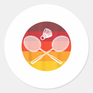 Badminton-Grafik Badminton-Spieler Federball Sport Runder Aufkleber