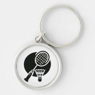 Badminton-Grafik Schlüsselanhänger