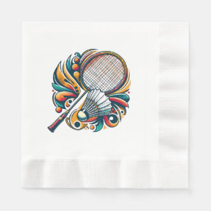 Badminton-Grafik Serviette