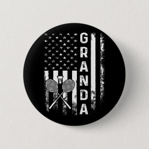Badminton Granda American Flag Vintage Christmas X Button