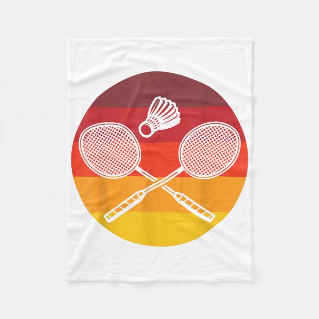 Badminton Graphic Badminton Player Shuttle Sports Fleecedecke (Vorderseite)