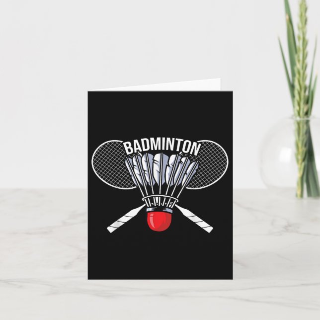Badminton Graphic Badminton Player Shuttle Sports Karte (Vorderseite)
