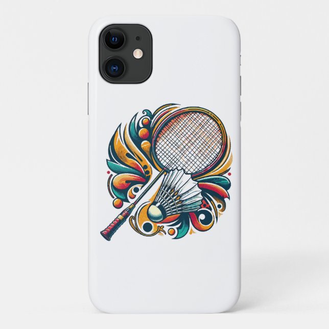 Badminton Graphic Case-Mate iPhone Hülle (Rückseite)