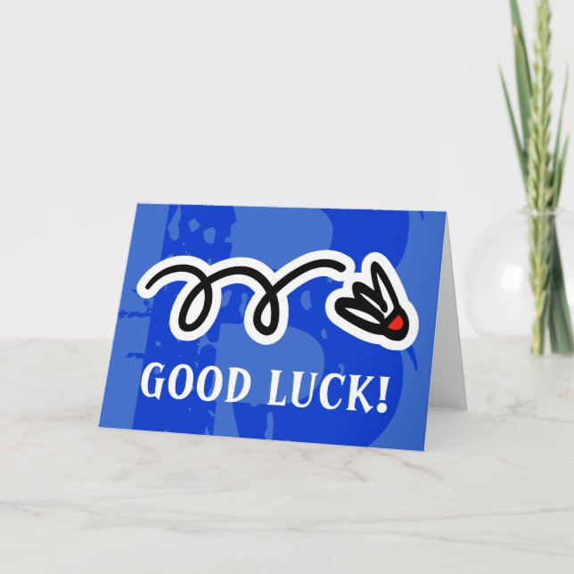 Badminton Greeting Card Design mit benutzerdefinie Karte (Vorderseite)