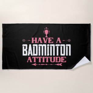 Badminton - Habe eine Badminton-Einstellung Strand Strandtuch