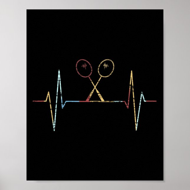 Badminton Heartbeat Poster (Vorne)