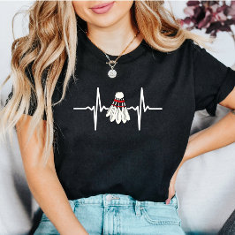 Badminton Heartbeat und Birdie T-Shirt