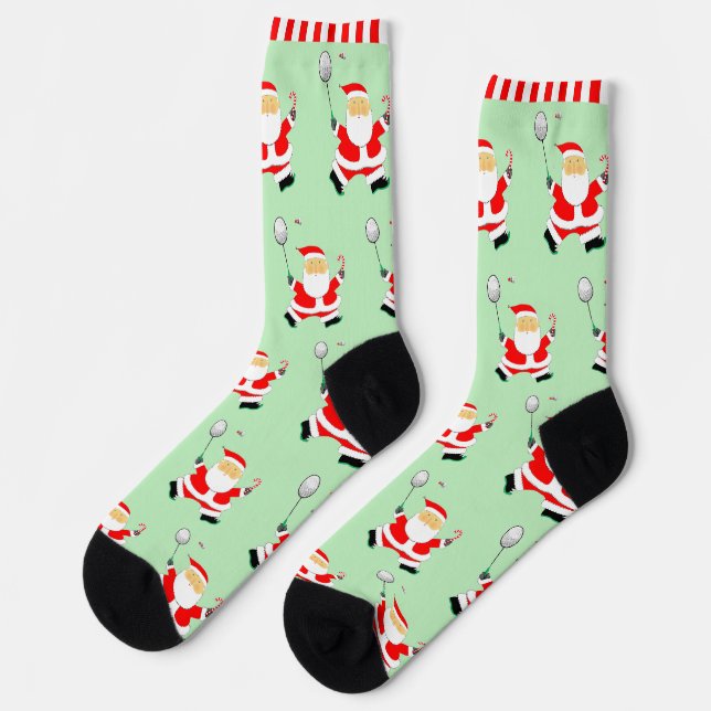 Badminton Holiday-Geschenk Socken (Linkes Detail)
