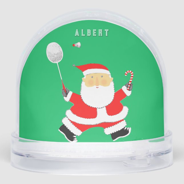 Badminton Holiday Gift Kleine Geschenk Schneekugeln (Rückseite)