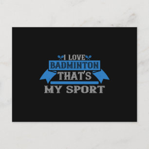 Badminton - I-Liebe Badminton Postkarte