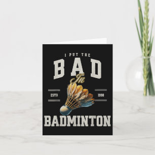 Badminton ich habe das Bad in Badminton Shuttle ge Karte