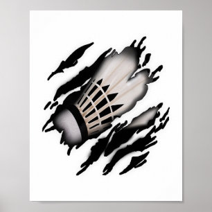 Badminton in meinem Design Poster