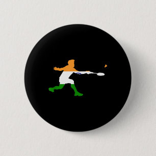 Badminton Indian Flag Racquet Shuttle Men Player Button