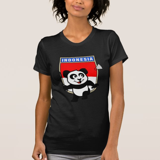 Badminton Indonesien Panda T-Shirt (Vorderseite)