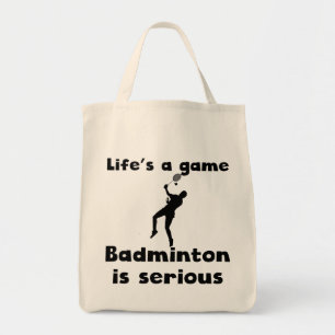 Badminton ist ernst tragetasche