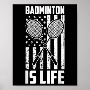 Badminton Ist Leben - Vintage USA-Amerikanische Fl Poster