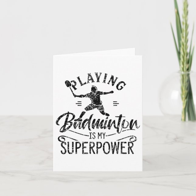 Badminton ist mein Superpower Team Player Shu Karte (Vorderseite)
