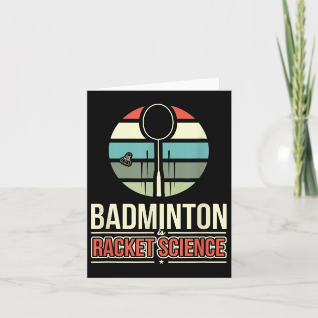 Badminton ist Racket-Wissenschaft Karte (Vorderseite)