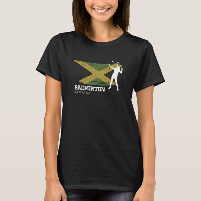 Badminton Jamaica Net Games Player Badminto T-Shirt (Vorderseite)