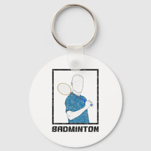 Badminton Junge Schläger Sport Mann Schläge Schlüsselanhänger