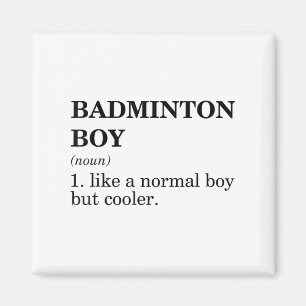 Badminton-Junge Substantiv Definition Federball Ba Magnet