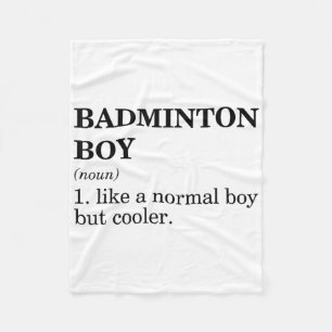 Badminton-Junge Substantiv Definition Shuttle Badm Fleecedecke