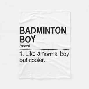 Badminton-Junge Substantiv Definition Shuttle Badm Fleecedecke