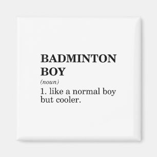 Badminton-Junge Substantiv Definition Shuttle Badm Magnet