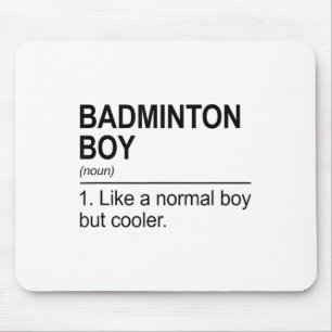 Badminton-Junge Substantiv Definition Shuttle Badm Mousepad