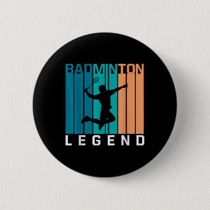 Badminton Legend Badminton Player Shuttle Sports S Button