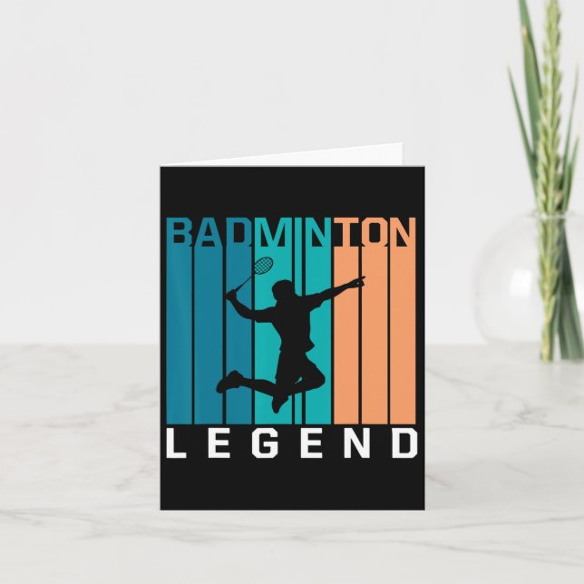 Badminton Legend Badminton Player Shuttle Sports S Karte (Vorderseite)