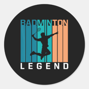 Badminton Legend Badminton Player Shuttle Sports S Runder Aufkleber