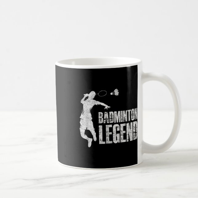 Badminton Legend _ Racket Shuttle _ Badminton Play Kaffeetasse (Rechts)
