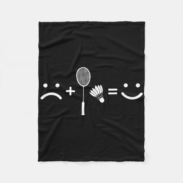 Badminton Liebe Happy Team Player Coach Fleecedecke (Vorderseite)