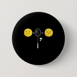 Badminton Liebe Happy Team Player Coach Funny Shut Button