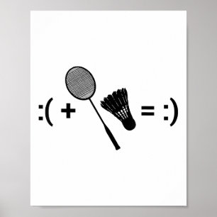 Badminton Liebe Shuttle Schläger Sport Badminton Poster