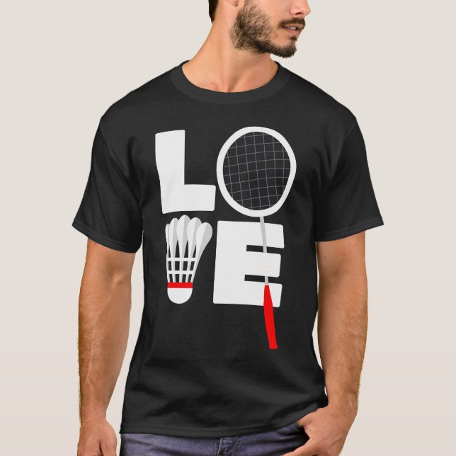 Badminton Liebe T-Shirt (Vorderseite)