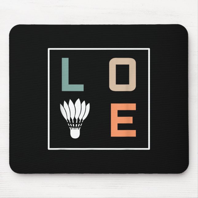 Badminton Liebe Team Player Coach Mousepad (Vorne)